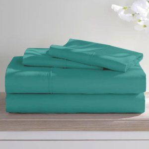 New 4-Piece King Deep Pocket Bedding Sheets • AQUA